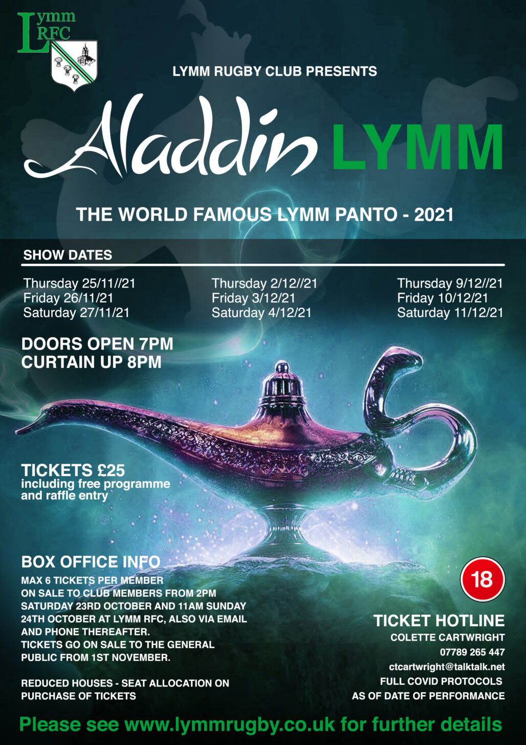 World famous Lymm Panto is back!! Oh yes it is! Lymm RFC