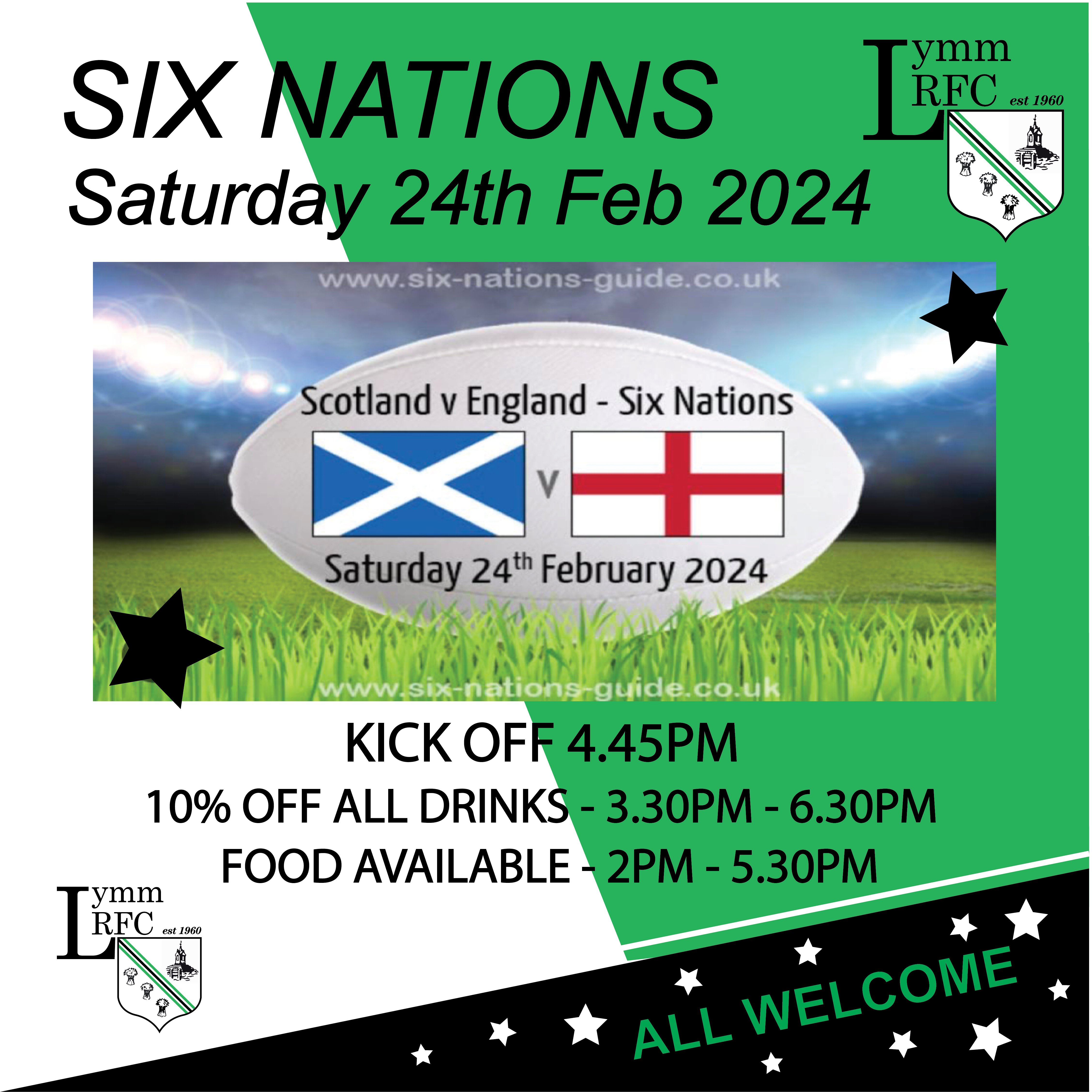 Six Nations Scotland vs England Lymm RFC