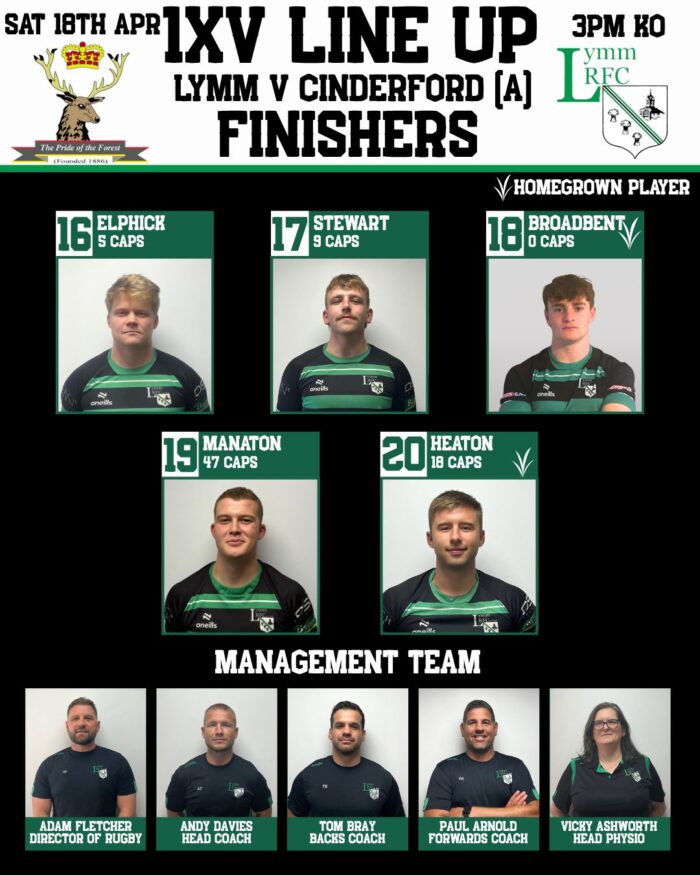 Lymm Rufc Badge 1st XV Away to Cinderford - Saturday 18th April 2026 | Lymm RFC